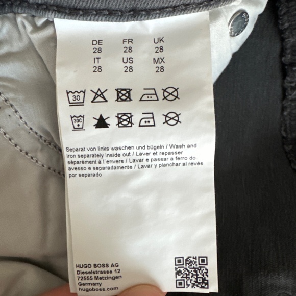 Hugo Boss Orange J10 Mid rise skinny Gray Jean - Picture 6 of 8